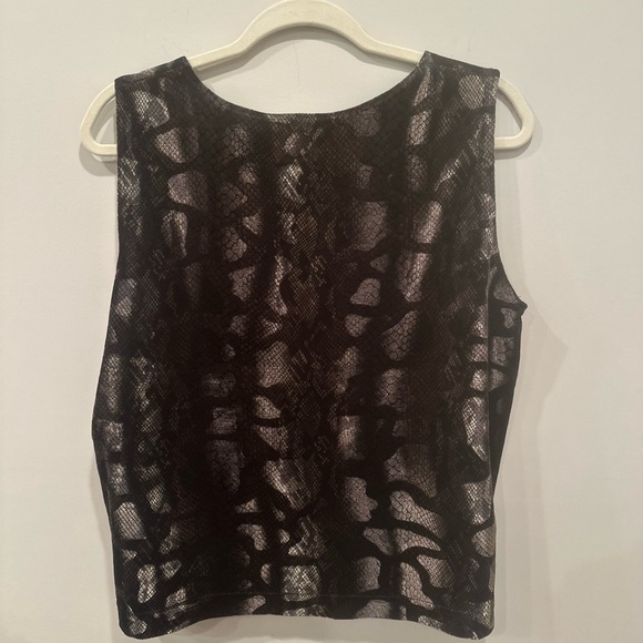 Vintage Velvet Textured Tank Top Grunge Whimsigoth Dark Sz 14 Petite - Picture 4 of 8